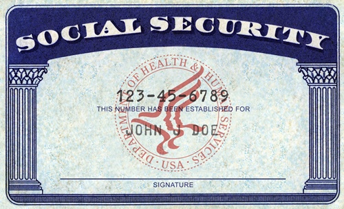 Una tarjeta de Seguridad Social de EEUU