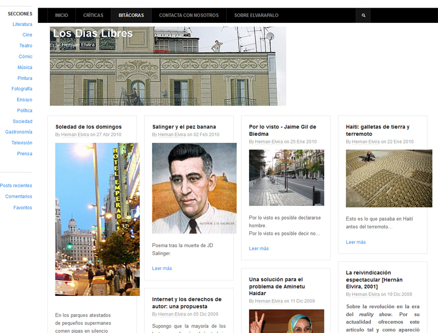 Plantilla de El varapalo Los días libres, 2013